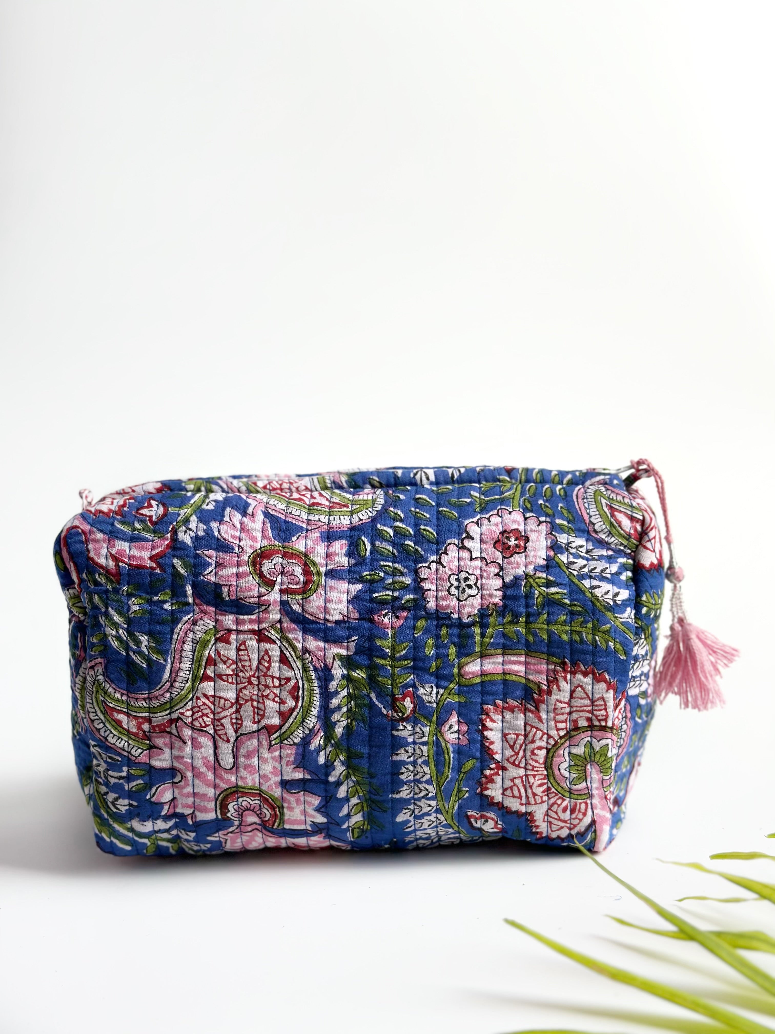 Meadow Garden Quilted Cosmetic Bag Set of 3