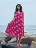 Pink Pop Polka Midi Dress
