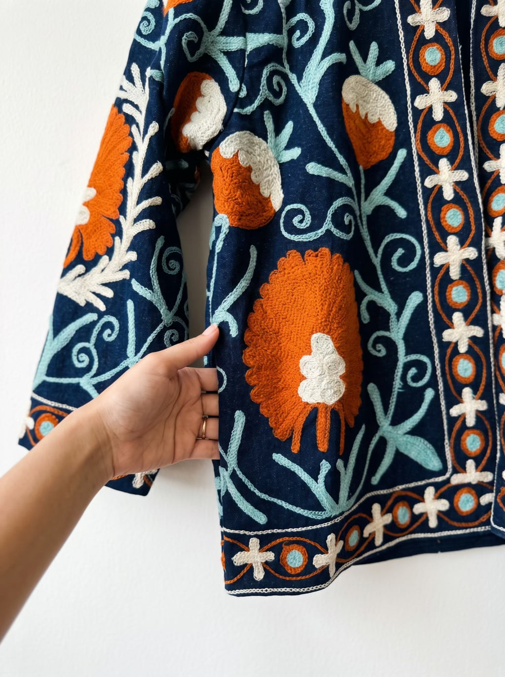 Rustic Garden Embroidered Denim Jacket