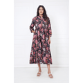 Floral Block Print Cotton Maxi Anokhi Dress