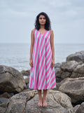 Cotton Candy Stripe Midi Dress