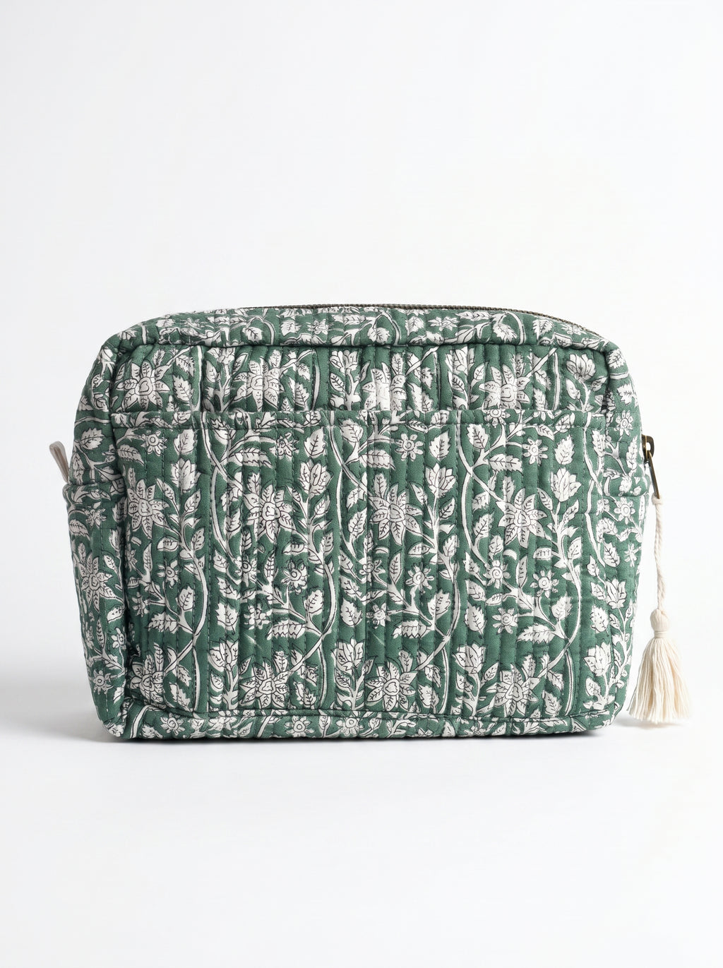 Sage Garden Quilted Cosmetic Pouch