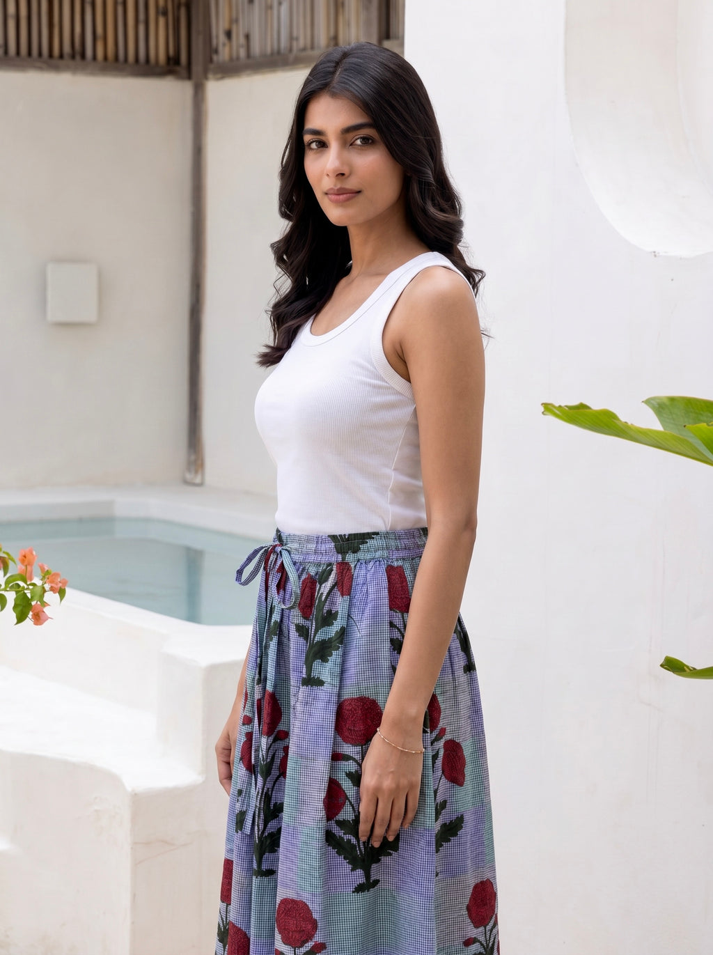 Vintage Rose Floral Skirt