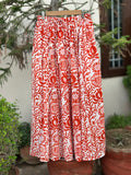 Scarlet Garden Cotton Maxi Skirt