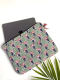 Mint Blossom Quilted Laptop & Ipad Sleeve