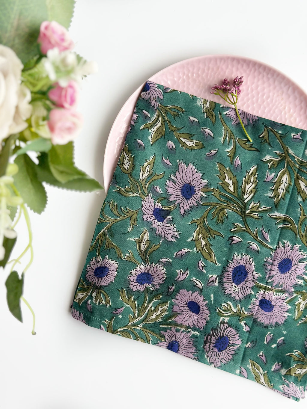 Sage Garden Floral Cotton Napkin (Set of 6 )