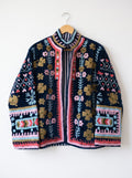 Midnight Bloom Embroidered Velvet Jacket