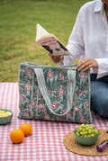 Blooming Meadow Quilted Tote Bag