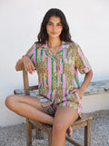 Pink Tiger Stripe Pajama Set