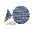 Indigo Leaf Quilted Placemats & Napkin Set of 6