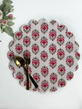 Ruby Garden Scalloped Placemat (set of 6)