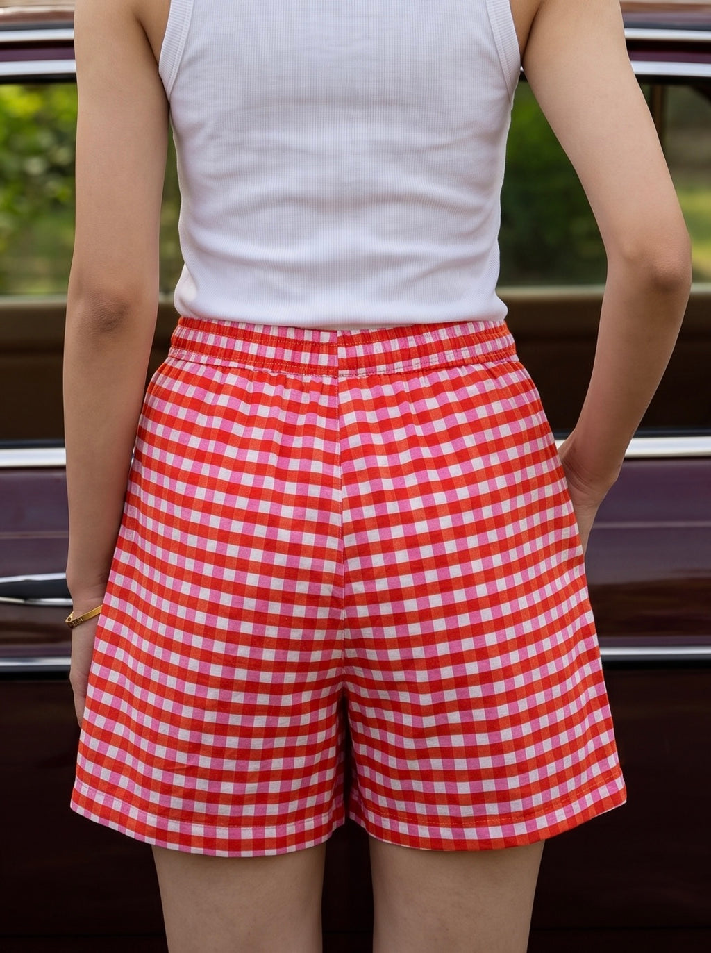 Red Gingham Shorts