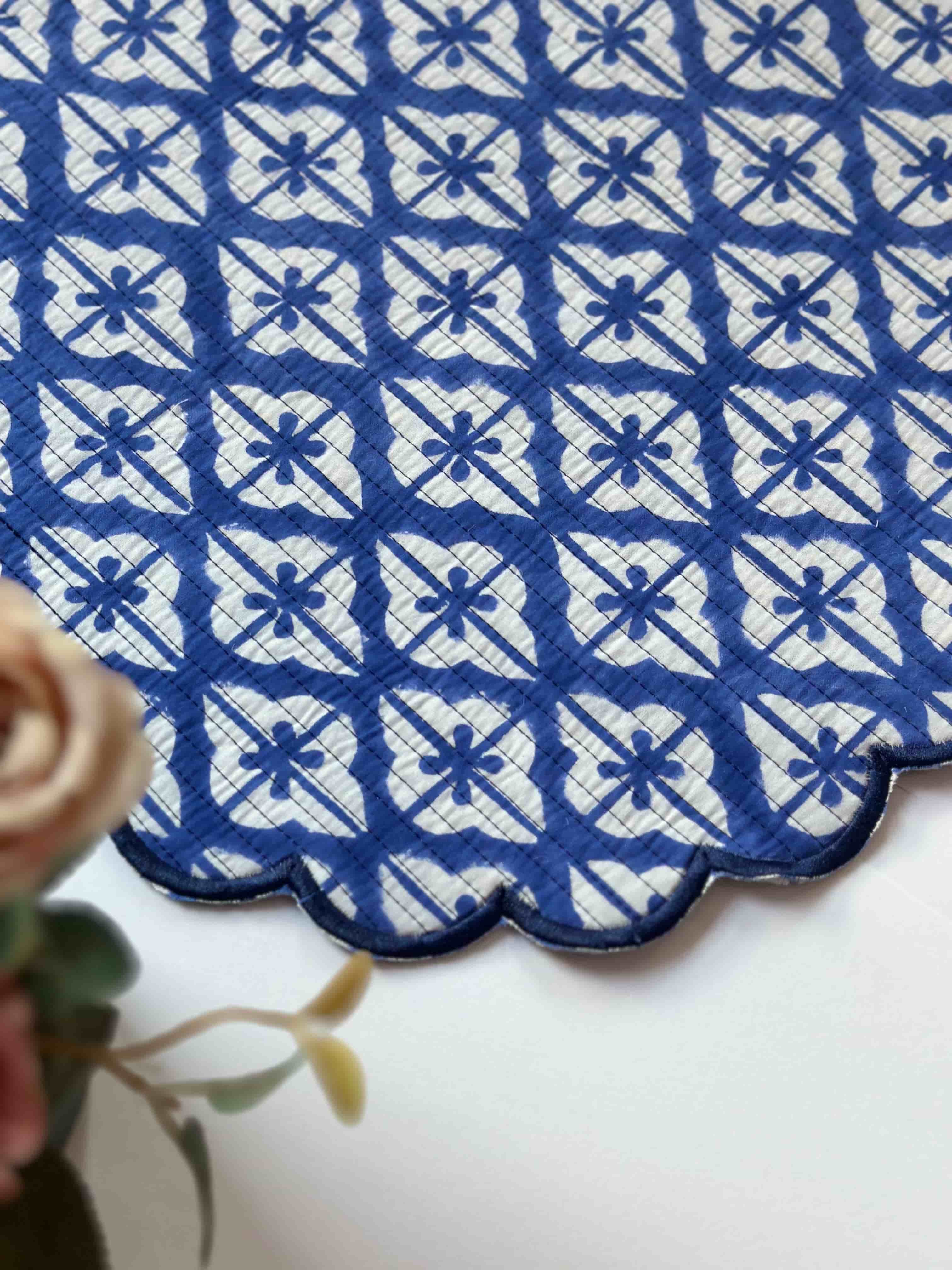 Royal Indigo Quilted Placemats Set of 6