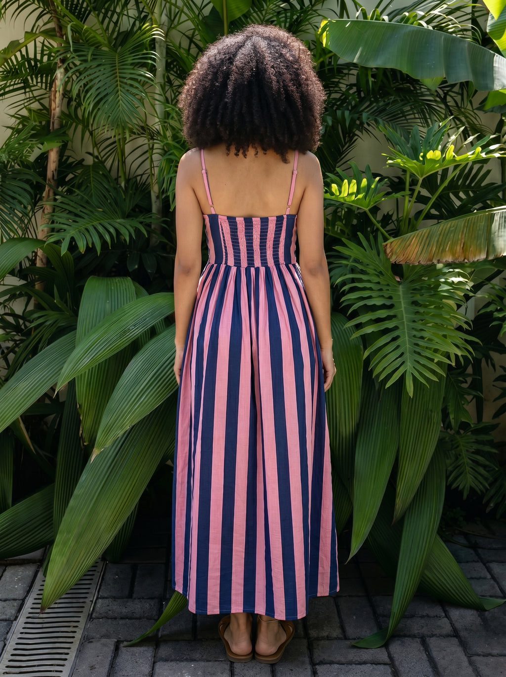 Sunset Chic Striped Maxi Dress