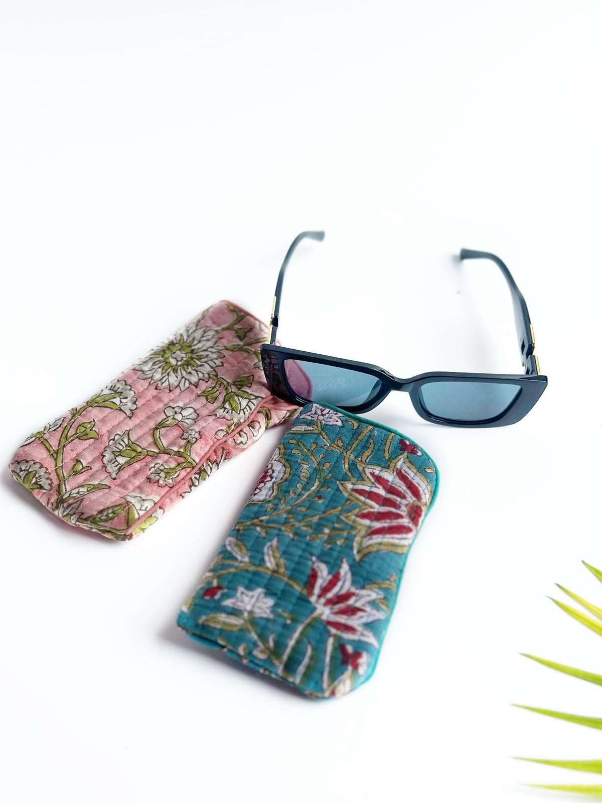 Handcrafted Quilted Cotton Sunglasses cases – Pack of 2