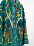 Deer Forest Embroidered Velvet Jacket