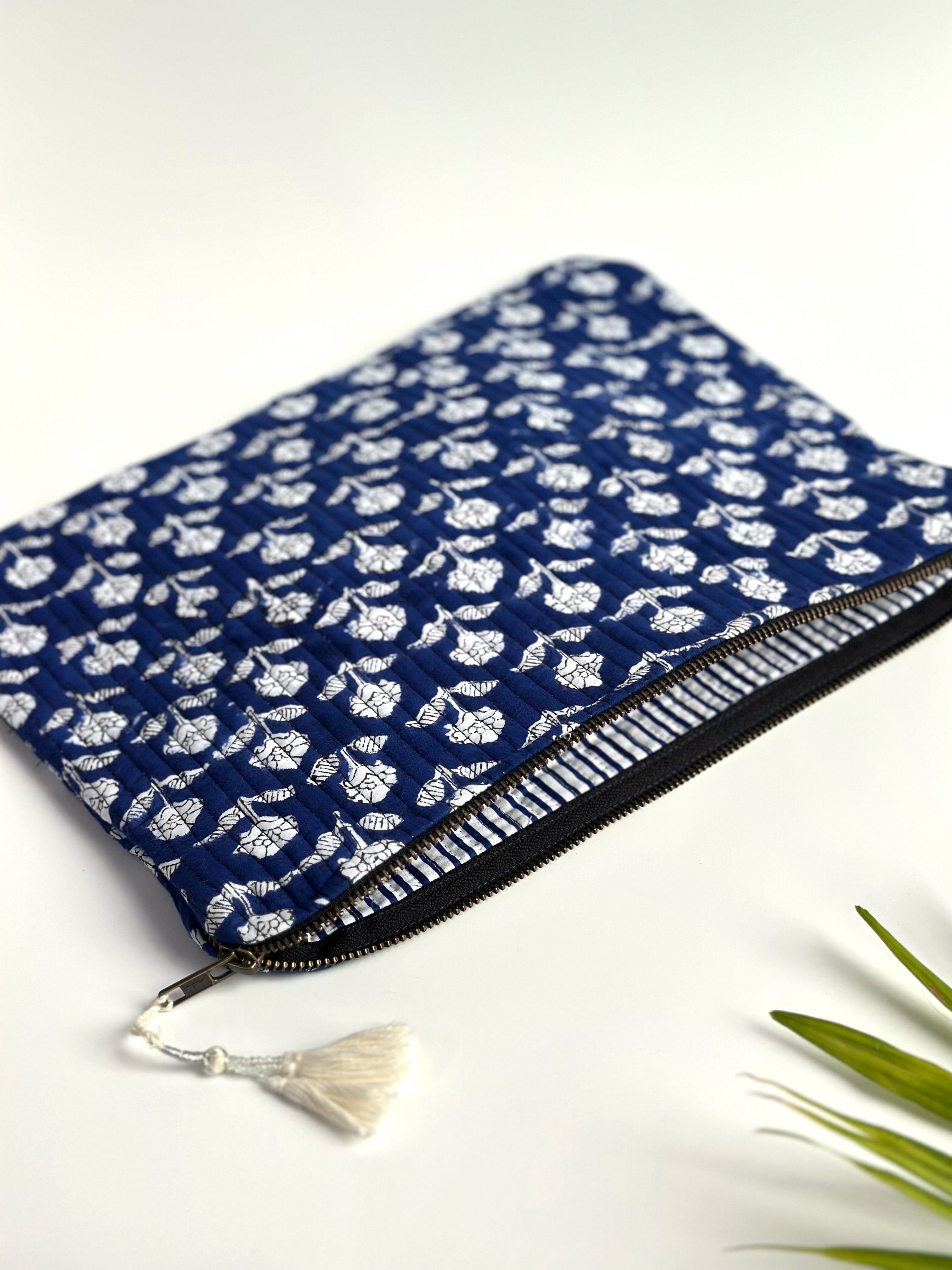 Royal Indigo Quilted Laptop & IPad Sleeve