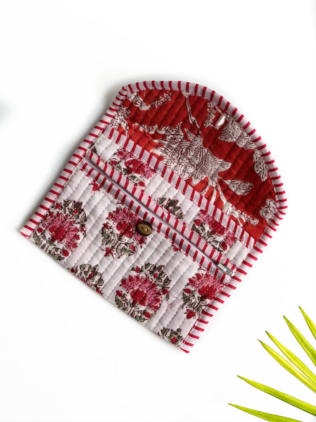 Handcrafted Quilted Cotton Pouch Set – Pack of 5 Assorted Prints