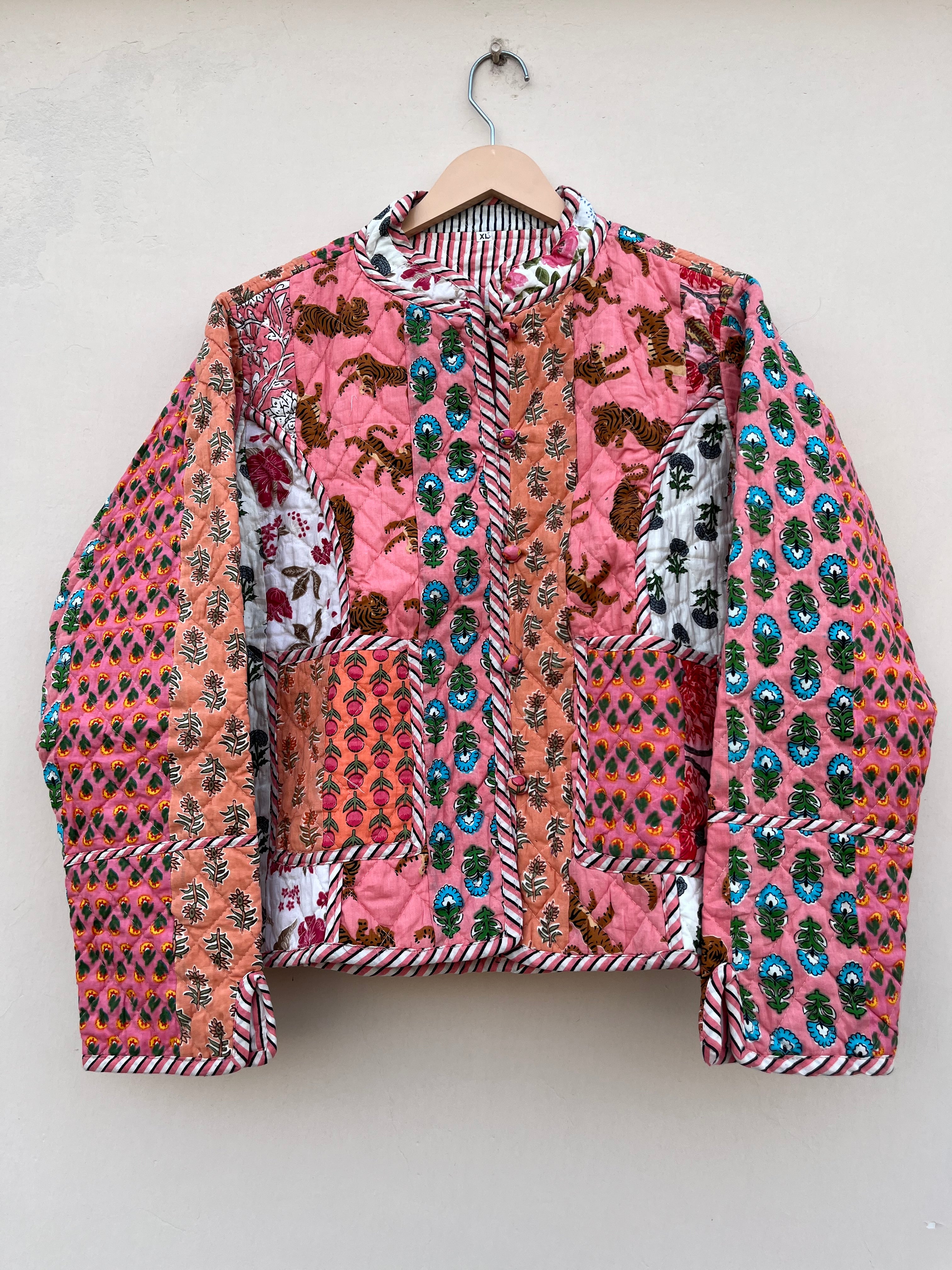 Blush Bloom Patchwork Quilt Jacket