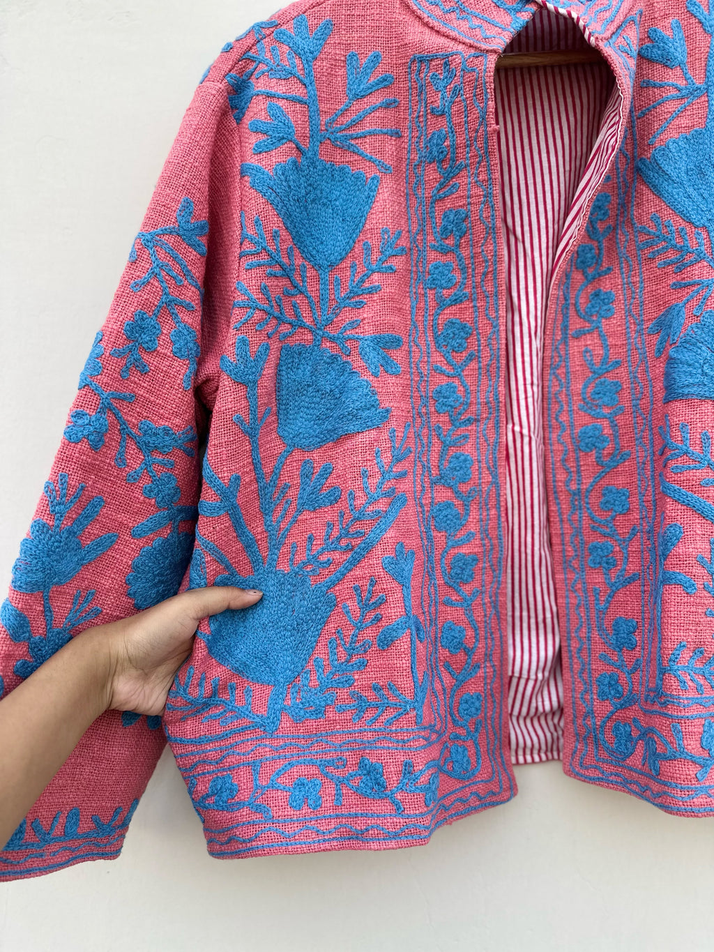 Rosé Bloom Cotton Tnt Suzani Jacket