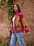 Red Tiger Garden Embroidered Statement Jacket
