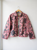 Vintage Rose Mosaic Kantha Bomber Jacket