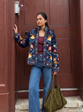 Folk Garden Embroidered Velvet Suzani Jacket