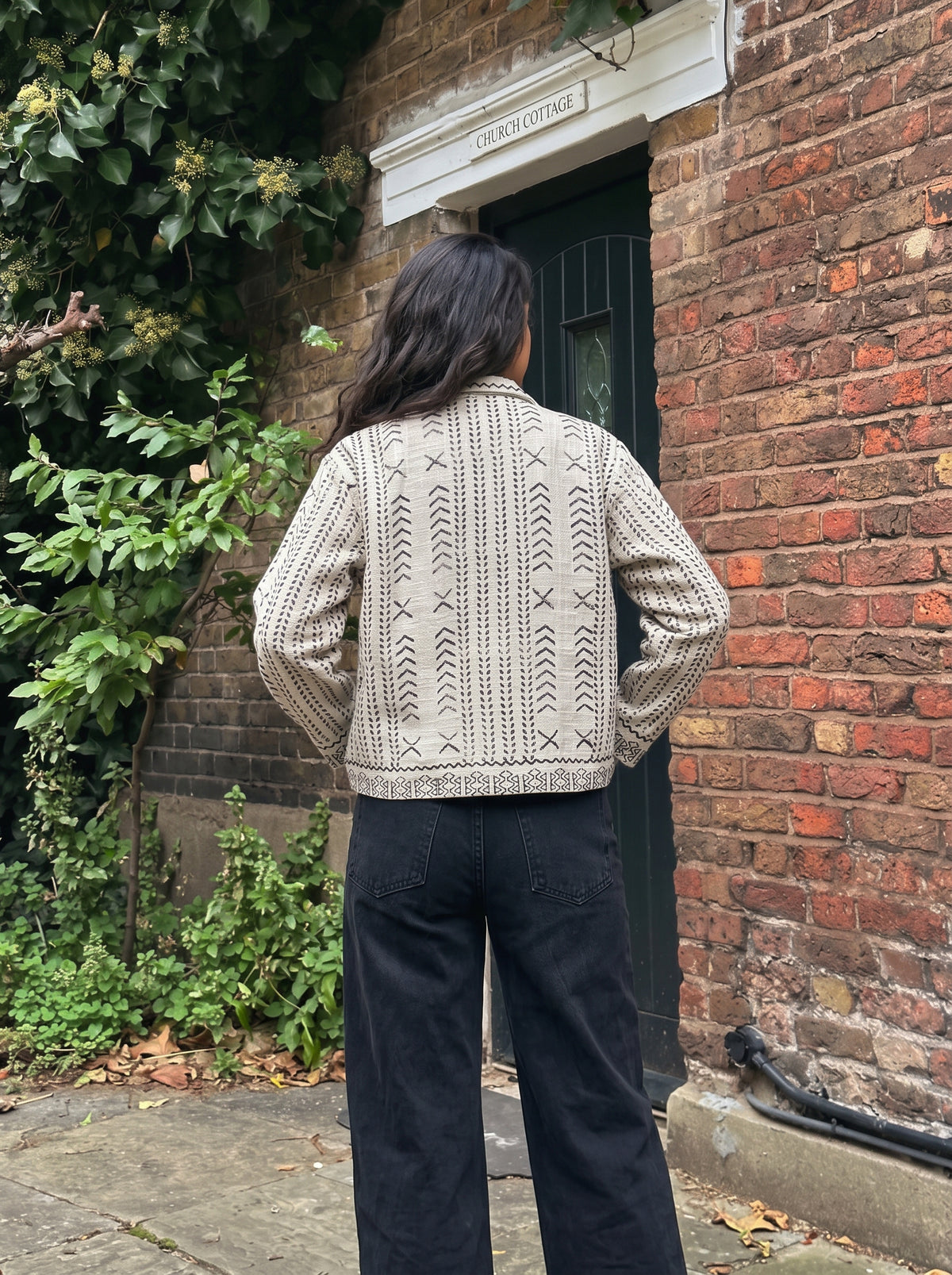 Ivory Tribal Block Print TNT Jacket