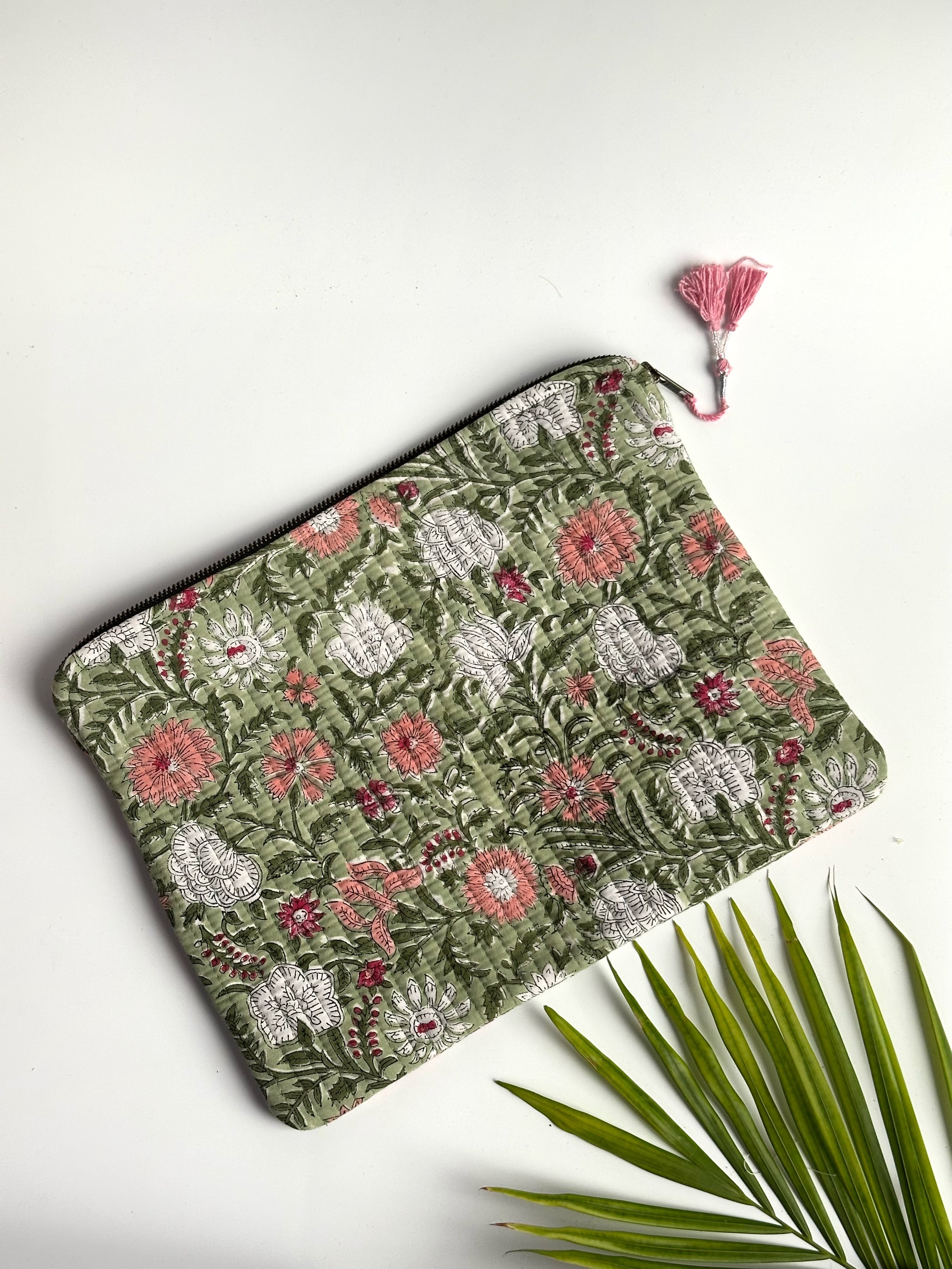 Sage Garden Quilted Laptop & Ipad Sleeve