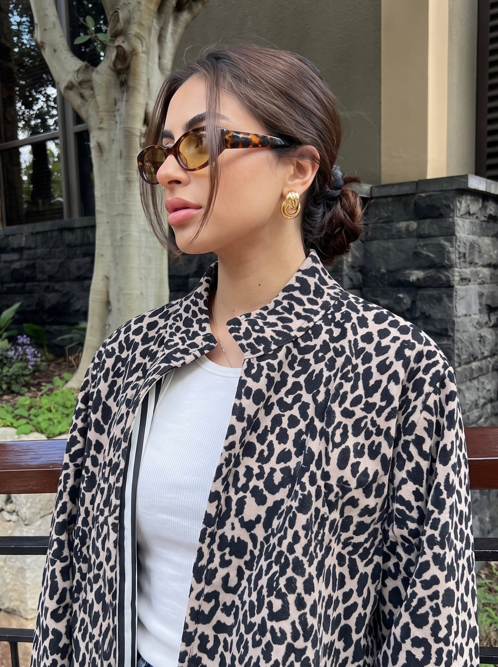 Leopard Print Velvet Jacket