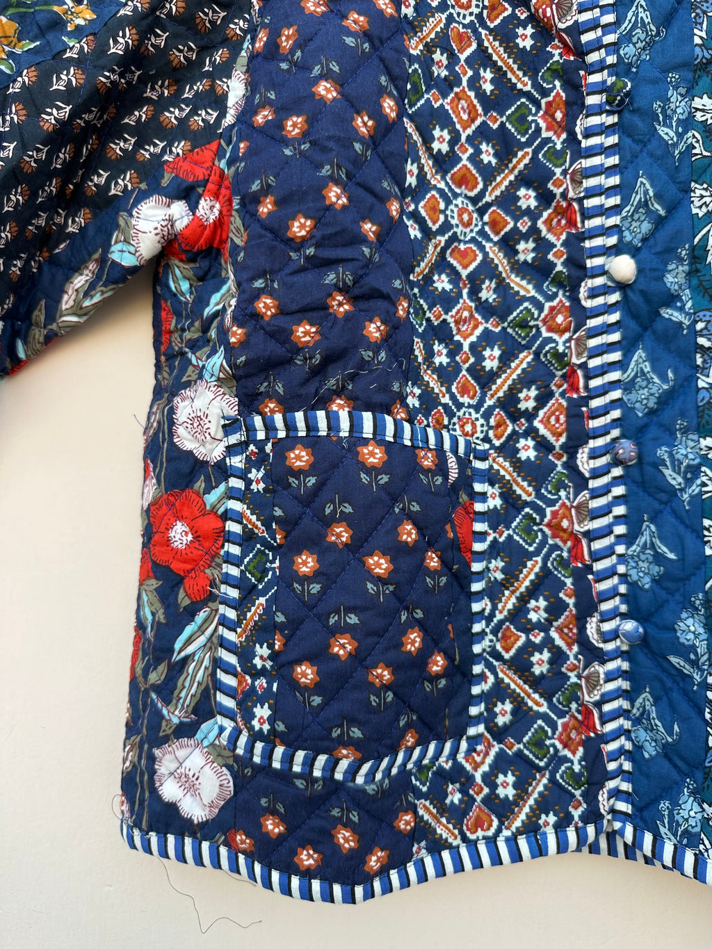 Indigo Dreams Patchwork Quilt Jacket