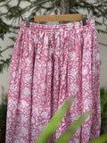 Rose Garden Block Print Maxi Skirt