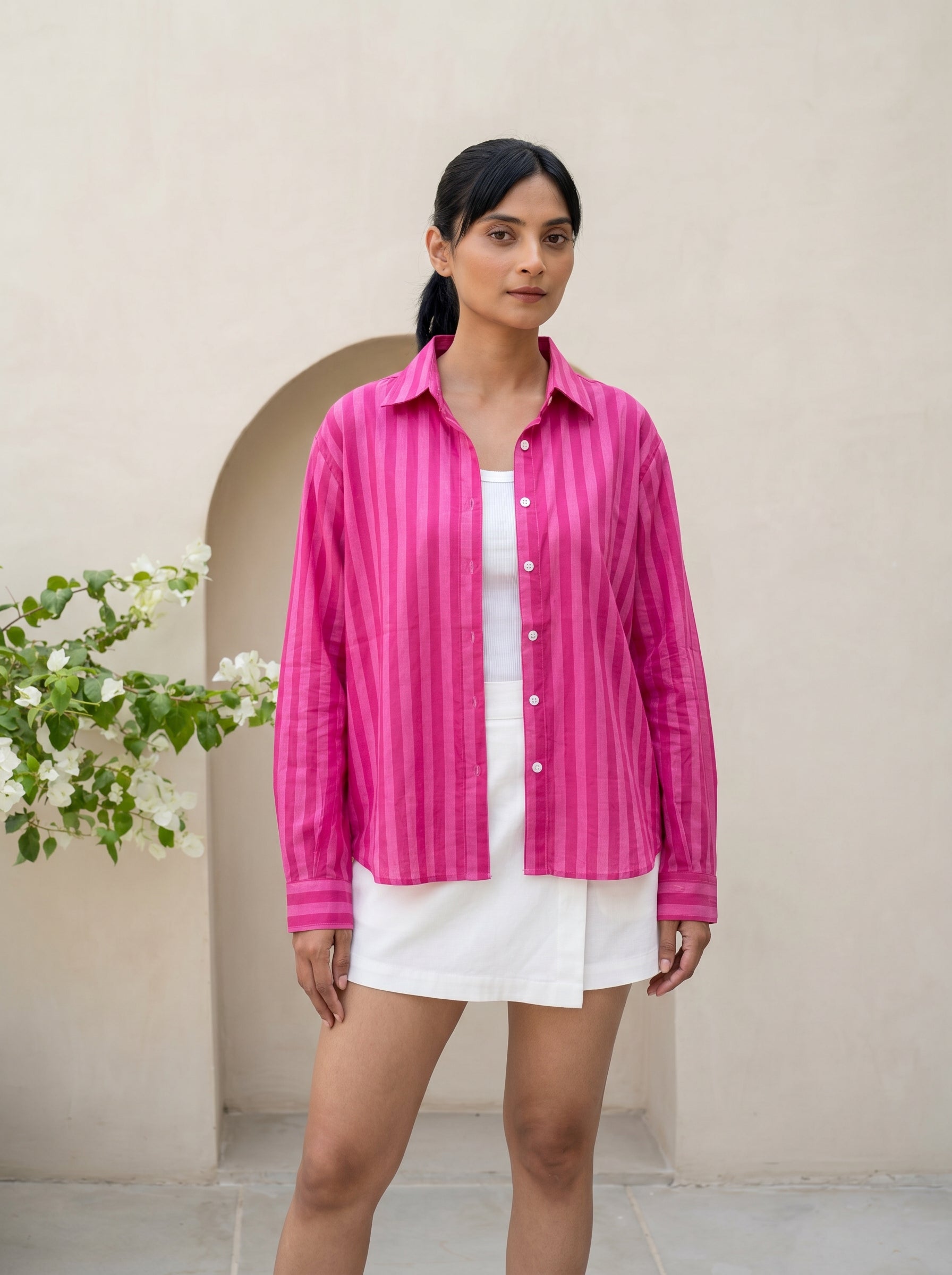 Candy Pink Classic Stripe Shirt