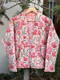 Blush Garden Floral Quilted Reversible Jacket
