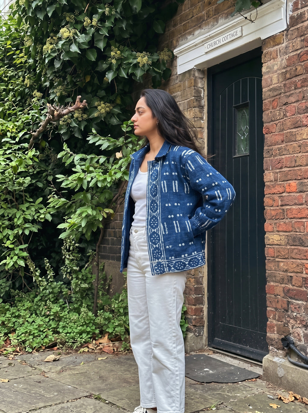 Indigo Dash Block Print TNT Jacket