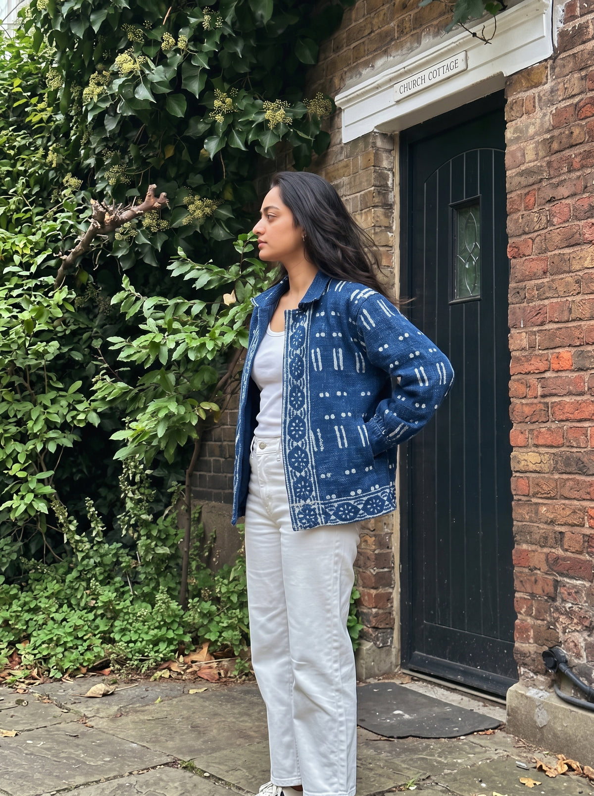 Indigo Dash Block Print TNT Jacket