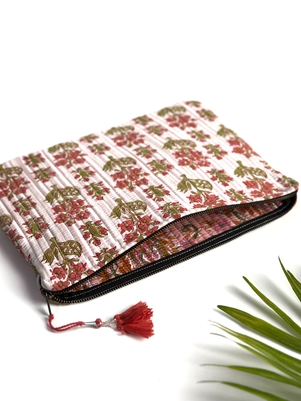 Pink Meadow Quilted Laptop & IPad sleeve