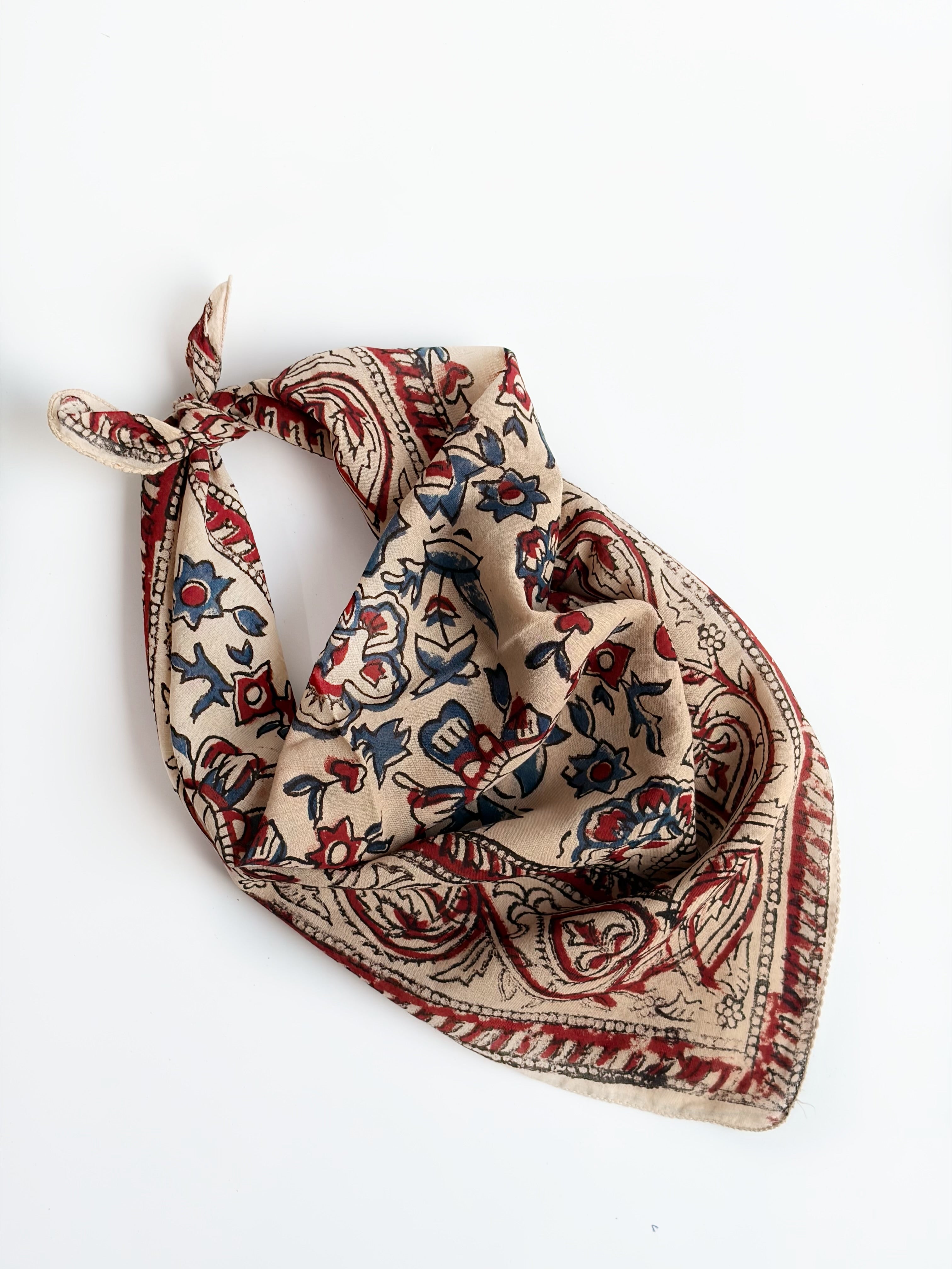Ivory Bloom Cotton Bandana (Pack of 2)