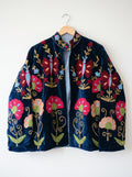 Midnight Garden Butterfly Suzani Velvet Jacket