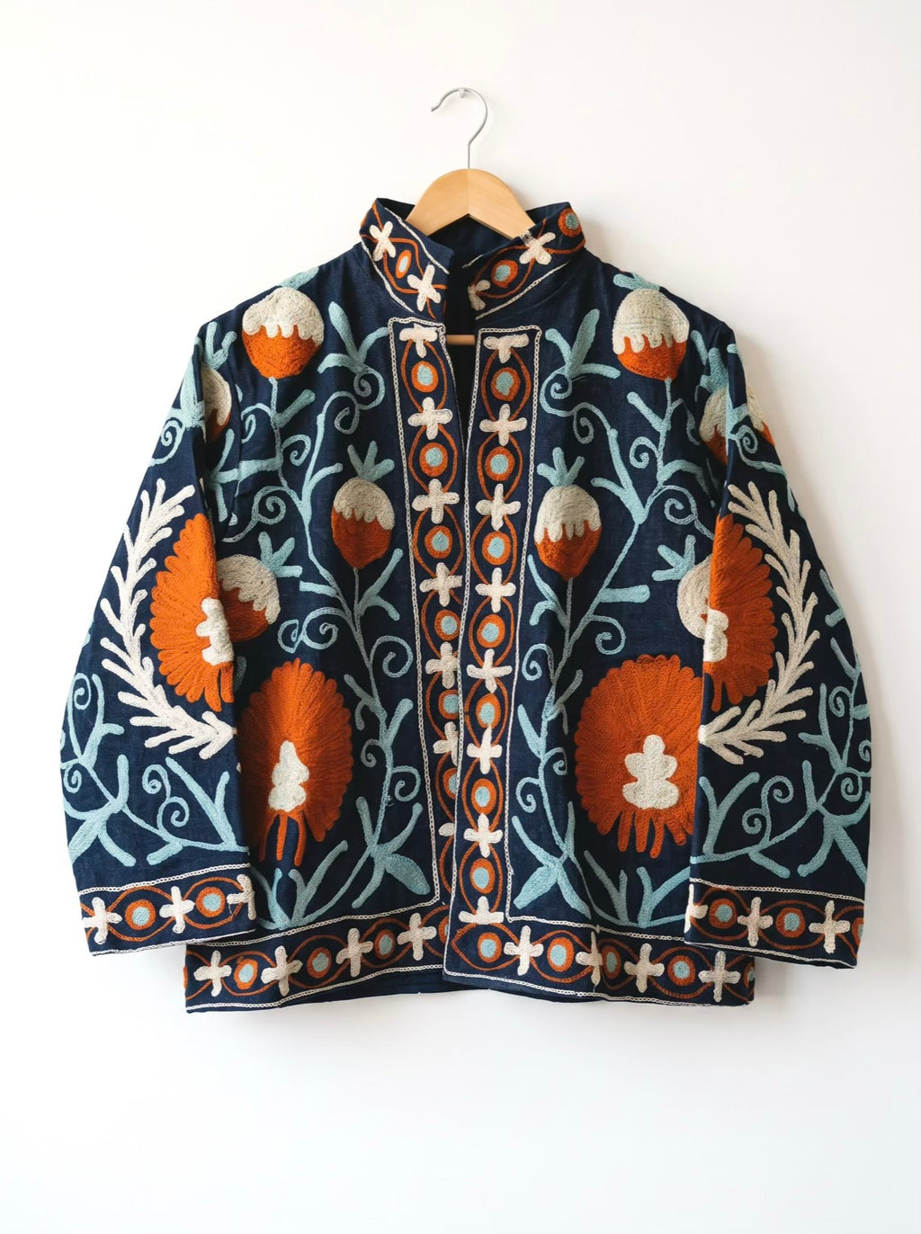 Rustic Garden Embroidered Denim Jacket