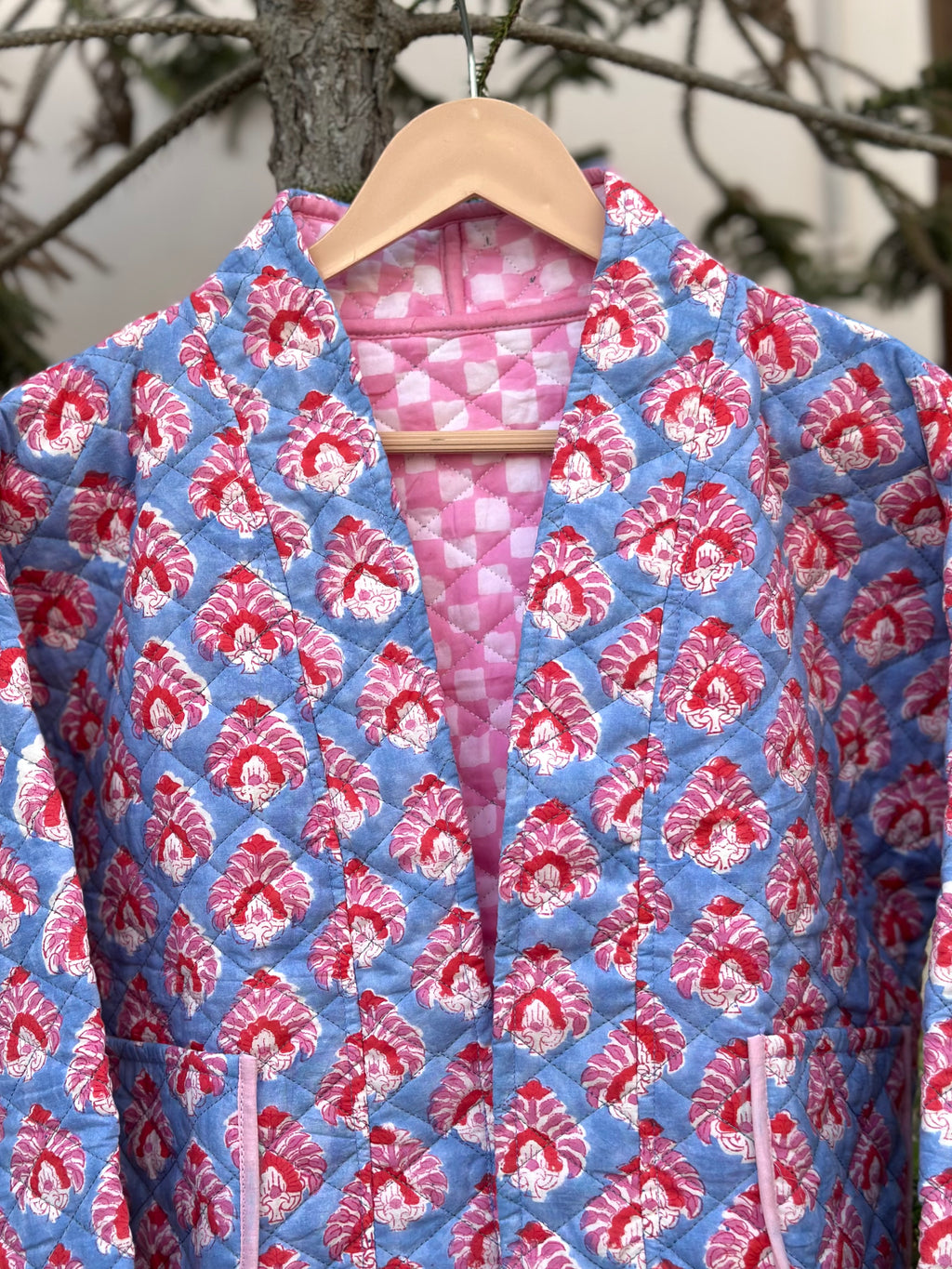 Bluebell Charm Reversible Quilted Jacket