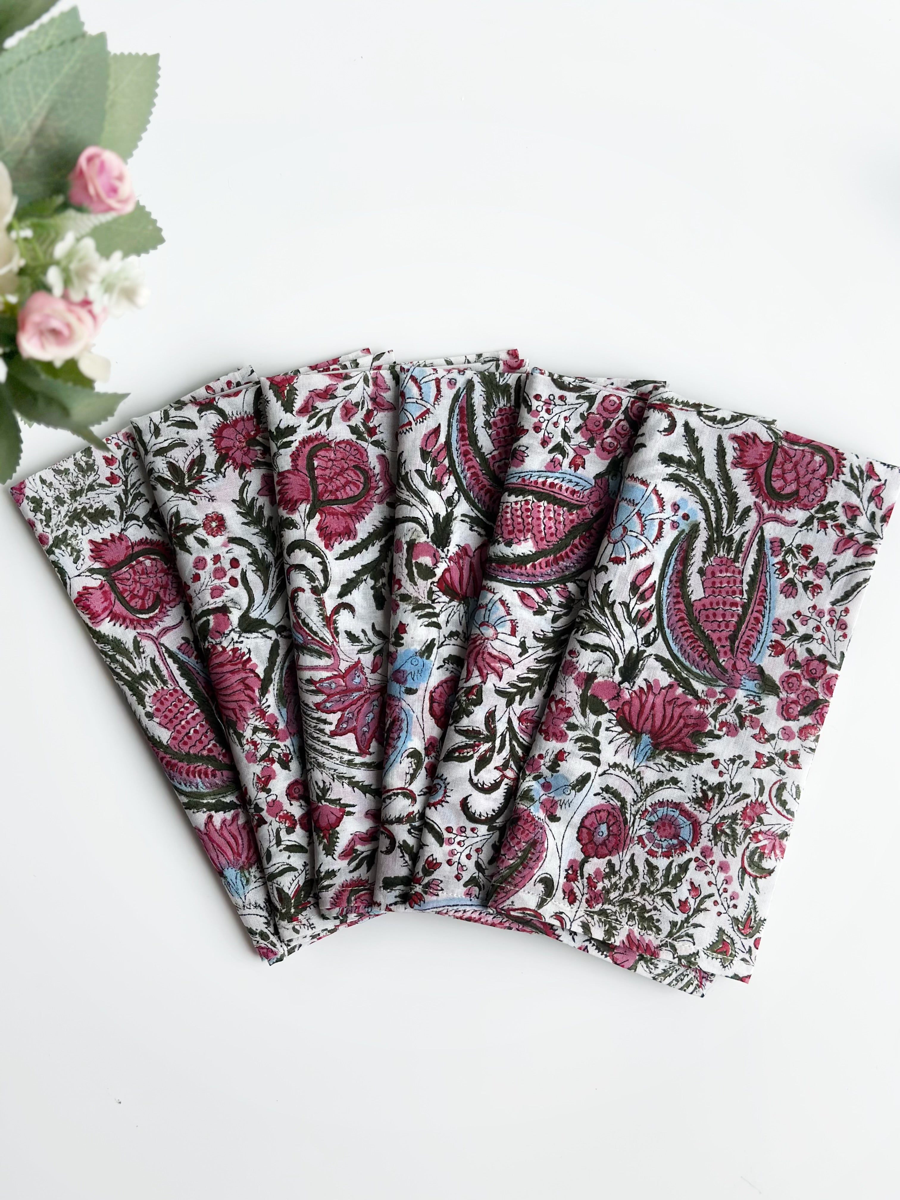 Vintage Blossom Cotton Napkin (Set of 6)