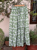 Forest Blossom Cotton Maxi Skirt