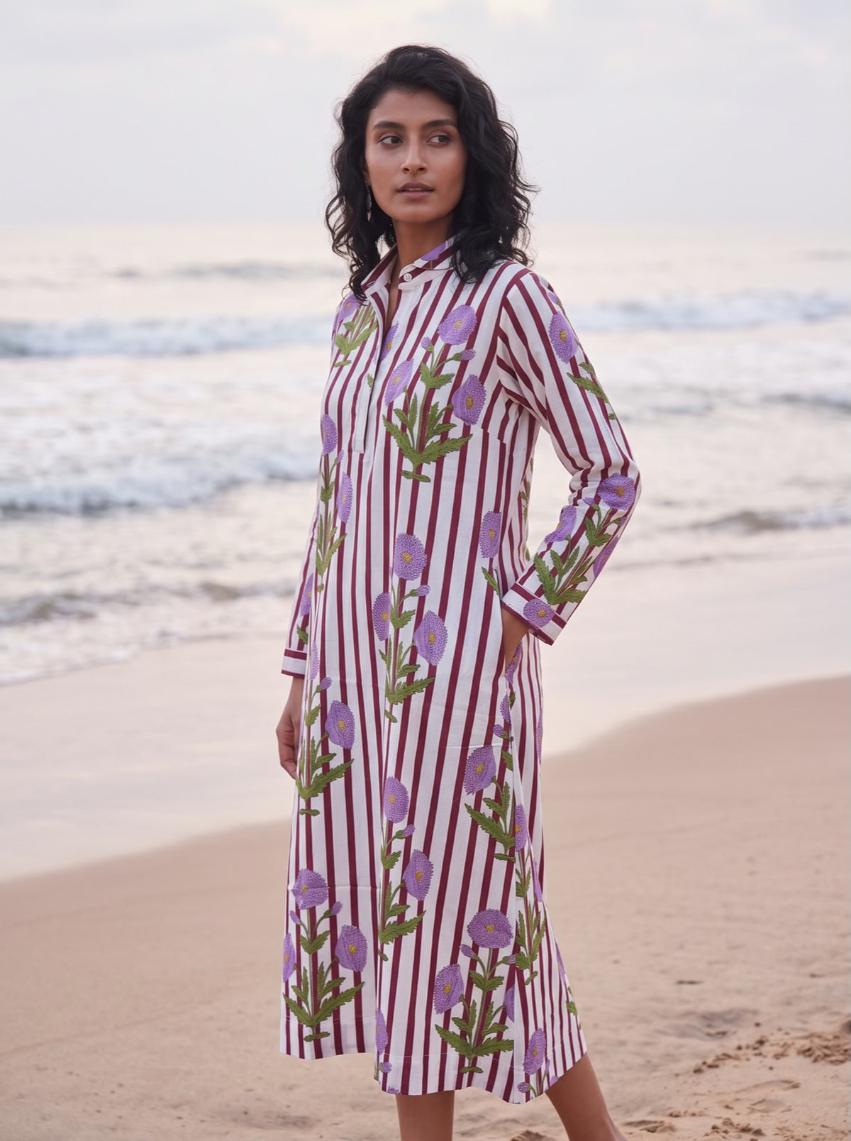 Wildflower Stripe Cotton Dress