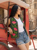 Garden Bloom Suzani Velvet Vest