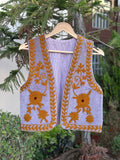 Lavender Bloom Handcrafted Velvet Vest