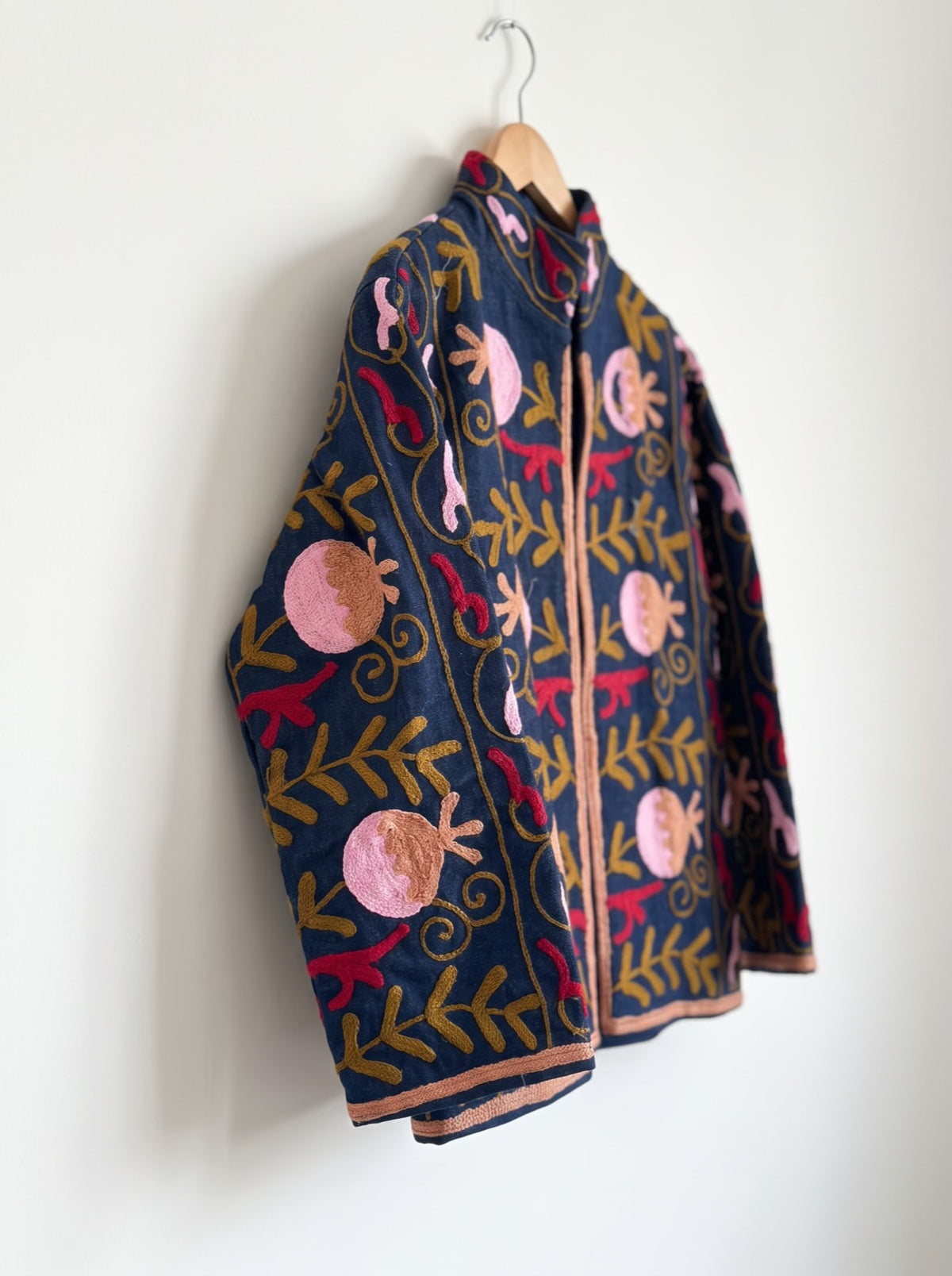Midnight Pomegranate Suzani Denim Jacket