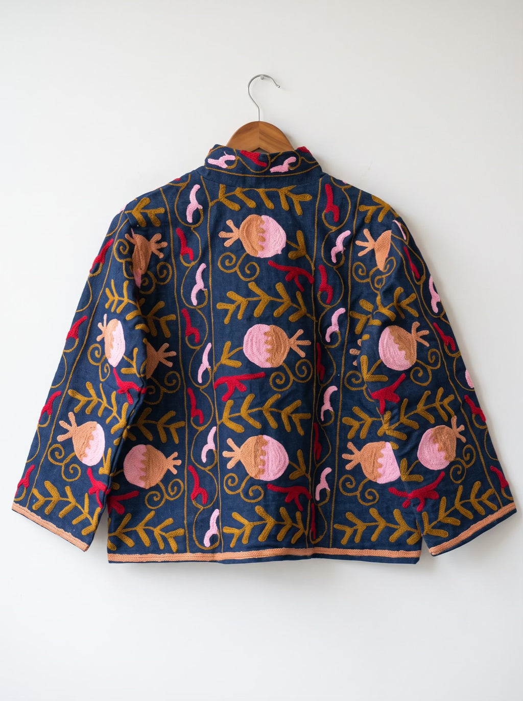 Midnight Pomegranate Suzani Denim Jacket