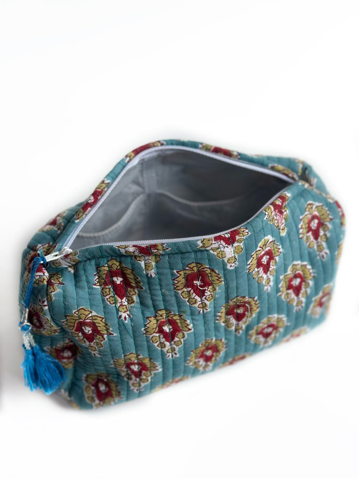 Turquoise Lotus Pouch (set of 3)