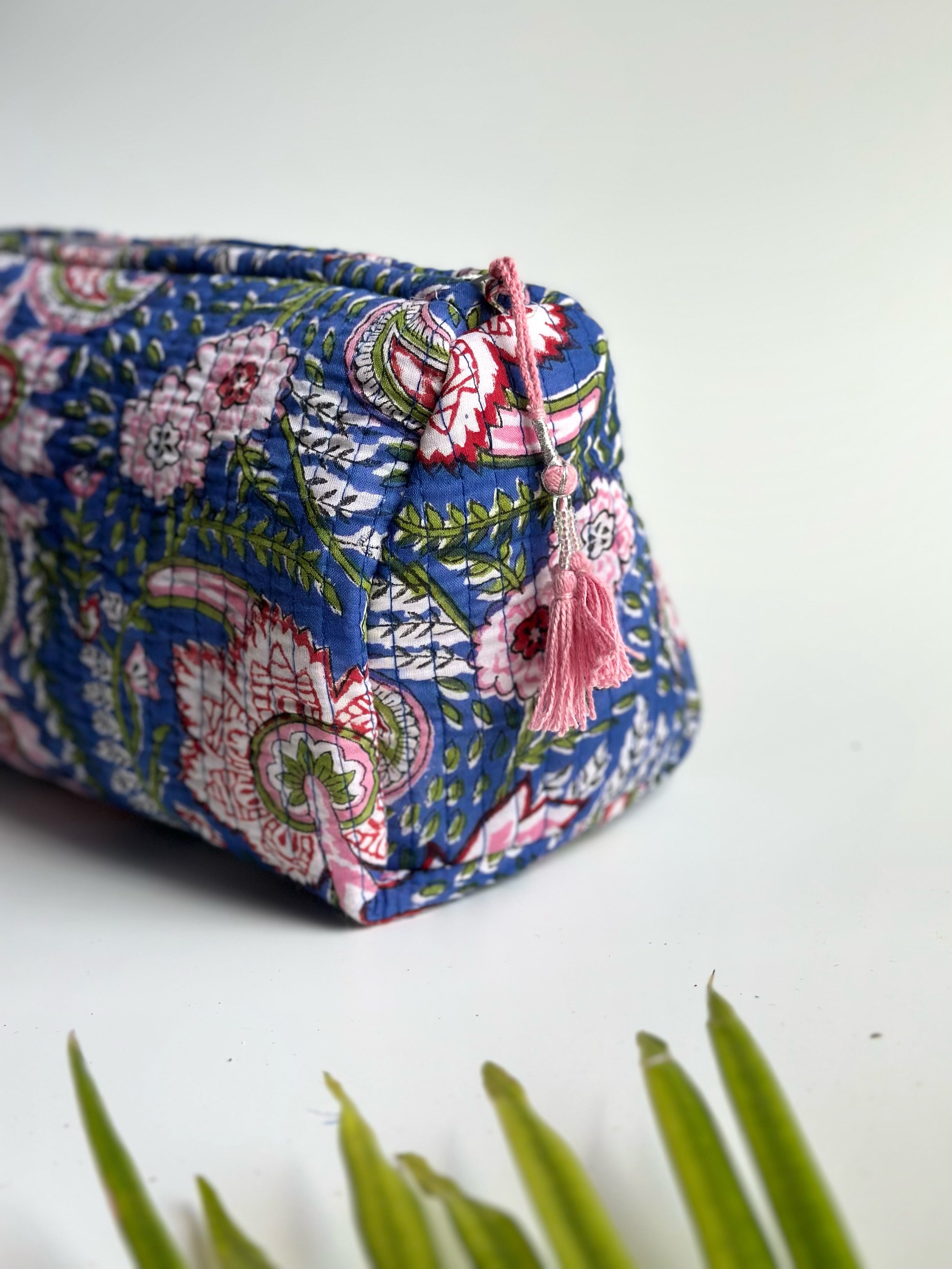 Meadow Garden Quilted Cosmetic Bag Set of 3